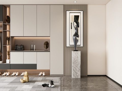 Entryway hallway entrance hall corridor furniture 8 Model 3D