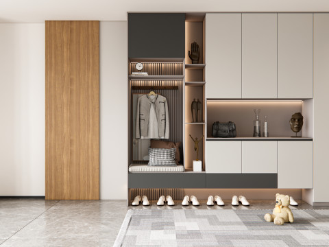Entryway hallway entrance hall corridor furniture 8 Model 3D