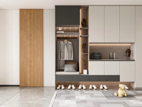 Entryway hallway entrance hall corridor furniture 8 3D Model