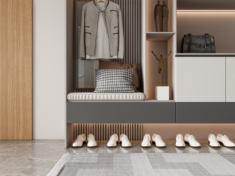 Entryway hallway entrance hall corridor furniture 8 Model 3D