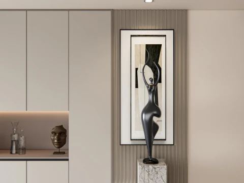 Entryway hallway entrance hall corridor furniture 8 3D Model