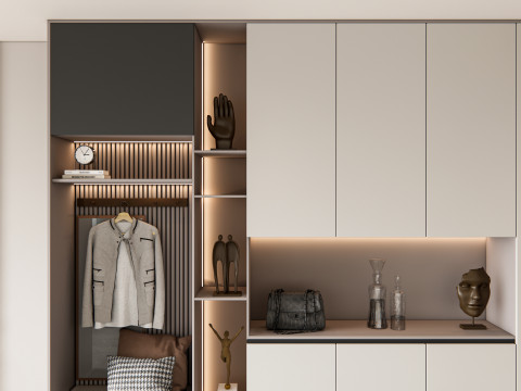 Entryway hallway entrance hall corridor furniture 8 Model 3D