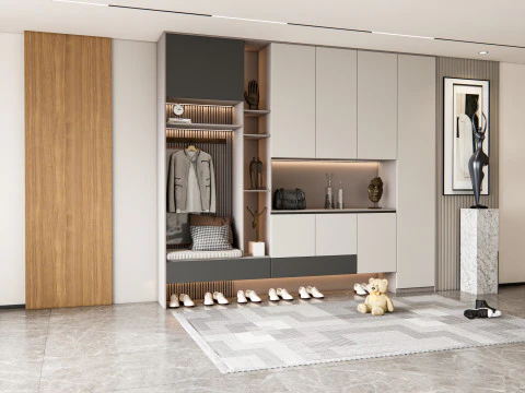 Entryway hallway entrance hall corridor furniture 8 3D Model