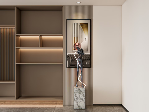 Entryway hallway entrance hall corridor furniture 9 3D Model