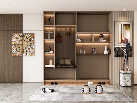 Entryway hallway entrance hall corridor furniture 9 3D Model