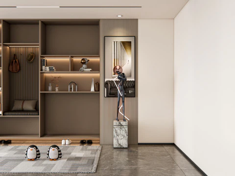 Entryway hallway entrance hall corridor furniture 9 3D Model