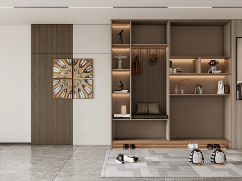 Entryway hallway entrance hall corridor furniture 9 3D Model
