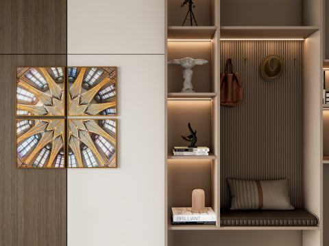 Entryway hallway entrance hall corridor furniture 9 3D Model