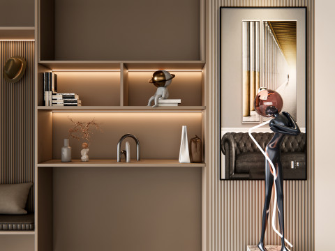 Entryway hallway entrance hall corridor furniture 9 3D Model