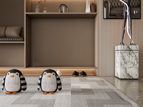 Entryway hallway entrance hall corridor furniture 9 3D Model