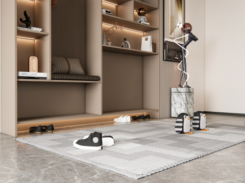 Entryway hallway entrance hall corridor furniture 9 3D Model