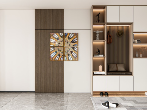 Entryway hallway entrance hall corridor furniture 9 3D Model