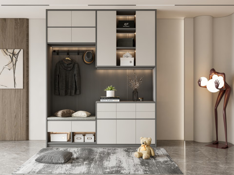 Entryway hallway entrance hall corridor furniture 10 3D Model