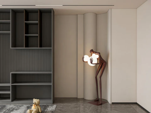 Perabotan koridor aula masuk lorong masuk 10 Model 3D