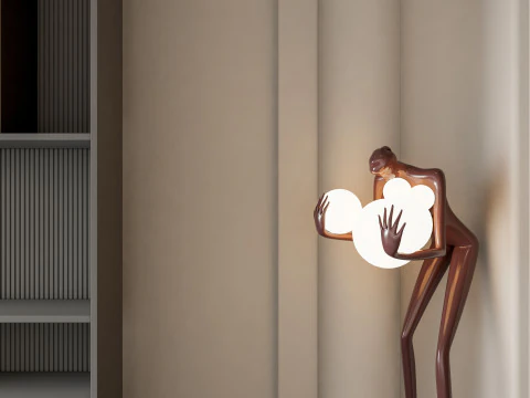 Perabotan koridor aula masuk lorong masuk 10 Model 3D