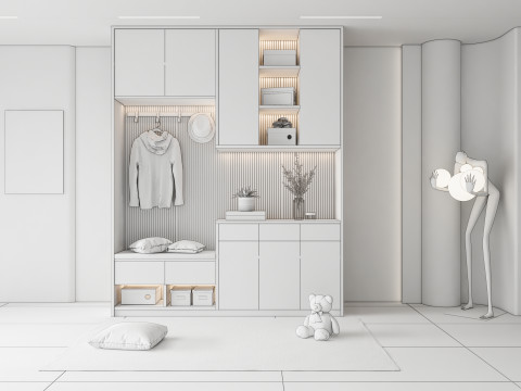 Entryway hallway entrance hall corridor furniture 10 Modelo 3D