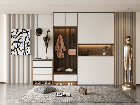 Entryway hallway entrance hall corridor furniture 11 3D Model