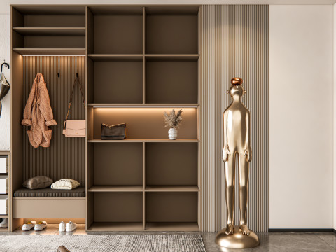 Entryway hallway entrance hall corridor furniture 11 3D-Modell