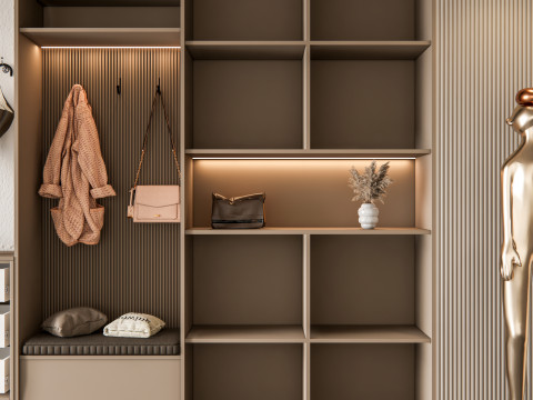 Entryway hallway entrance hall corridor furniture 11 3D-Modell