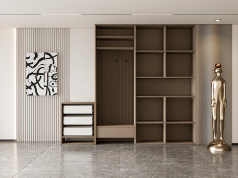 Entryway hallway entrance hall corridor furniture 11 3D-Modell