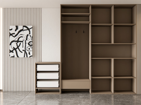 Entryway hallway entrance hall corridor furniture 11 3D-Modell