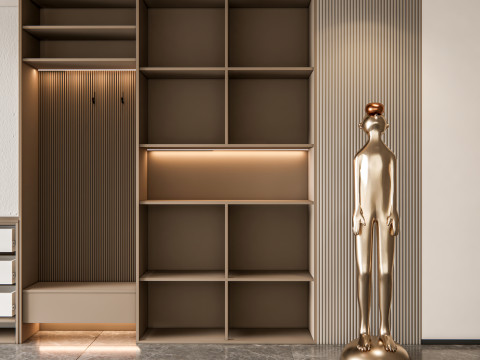 Entryway hallway entrance hall corridor furniture 11 3D-Modell
