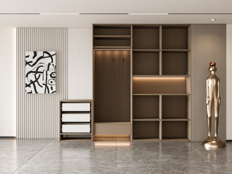 Entryway hallway entrance hall corridor furniture 11 3D-Modell