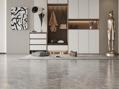 Entryway hallway entrance hall corridor furniture 11 3D-Modell