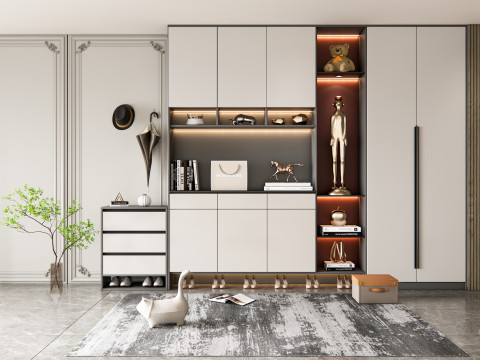 Entryway hallway entrance hall corridor furniture 12 Model 3D