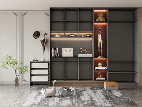 Entryway hallway entrance hall corridor furniture 12 3D Model