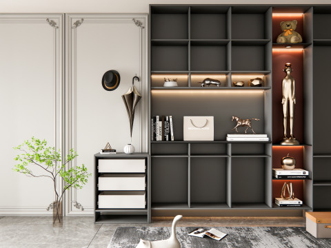 Entryway hallway entrance hall corridor furniture 12 Model 3D