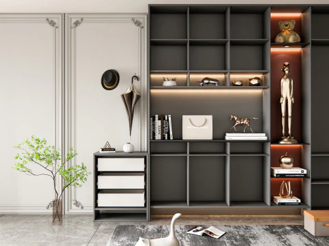 Entryway hallway entrance hall corridor furniture 12 3D Model