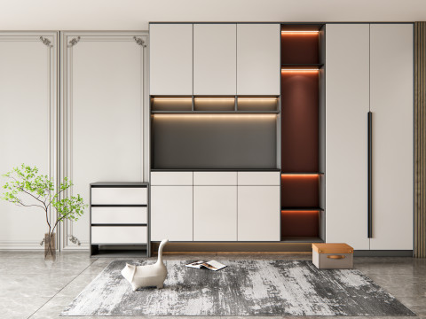 Entryway hallway entrance hall corridor furniture 12 Model 3D