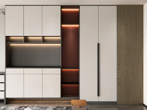 Entryway hallway entrance hall corridor furniture 12 3D Model