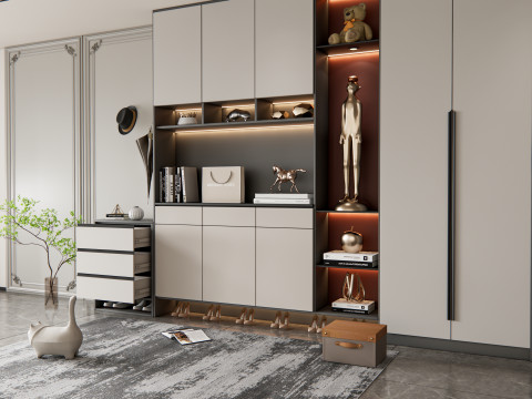 Entryway hallway entrance hall corridor furniture 12 Model 3D