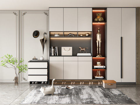 Entryway hallway entrance hall corridor furniture 12 Model 3D