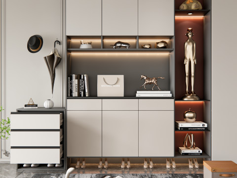 Entryway hallway entrance hall corridor furniture 12 Model 3D