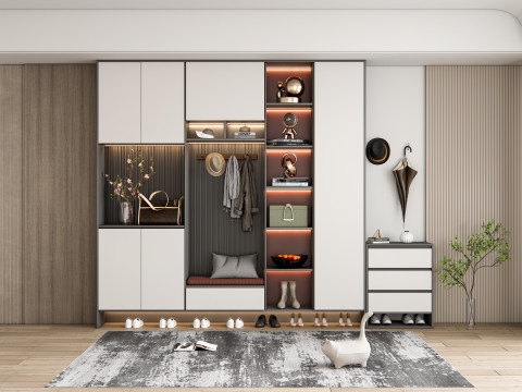 Entryway hallway entrance hall corridor furniture 13 3D Model