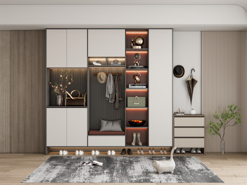 Entryway hallway entrance hall corridor furniture 13 3D Model