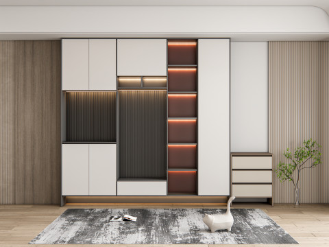 Entryway hallway entrance hall corridor furniture 13 3D Model