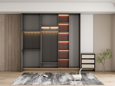 Entryway hallway entrance hall corridor furniture 13 3D Model