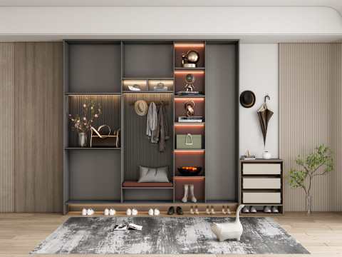 Entryway hallway entrance hall corridor furniture 13 3D Model