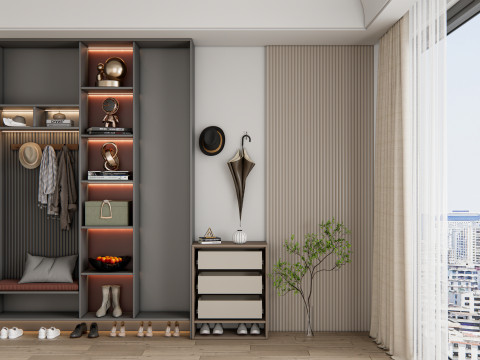 Entryway hallway entrance hall corridor furniture 13 3D Model