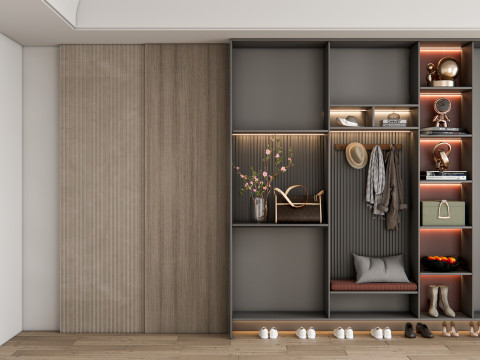 Entryway hallway entrance hall corridor furniture 13 3D Model