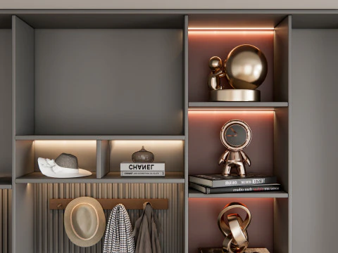 Entryway hallway entrance hall corridor furniture 13 3D Model