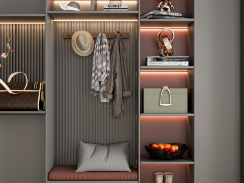 Entryway hallway entrance hall corridor furniture 13 3D Model