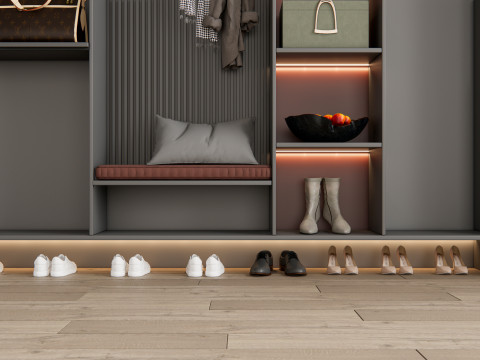 Entryway hallway entrance hall corridor furniture 13 3D Model