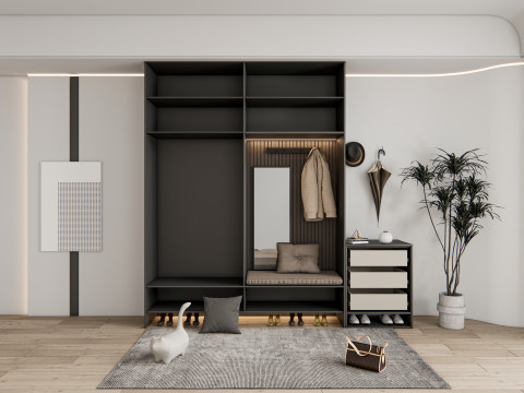 Entryway hallway entrance hall corridor furniture 14 3D Model