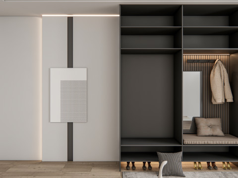 Entryway hallway entrance hall corridor furniture 14 3D Model