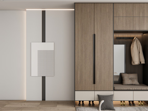 Entryway hallway entrance hall corridor furniture 14 3D Model
